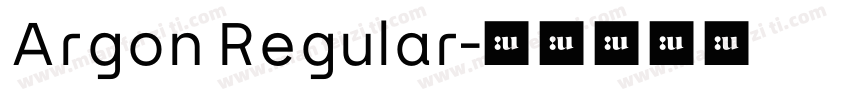 Argon Regular字体转换
